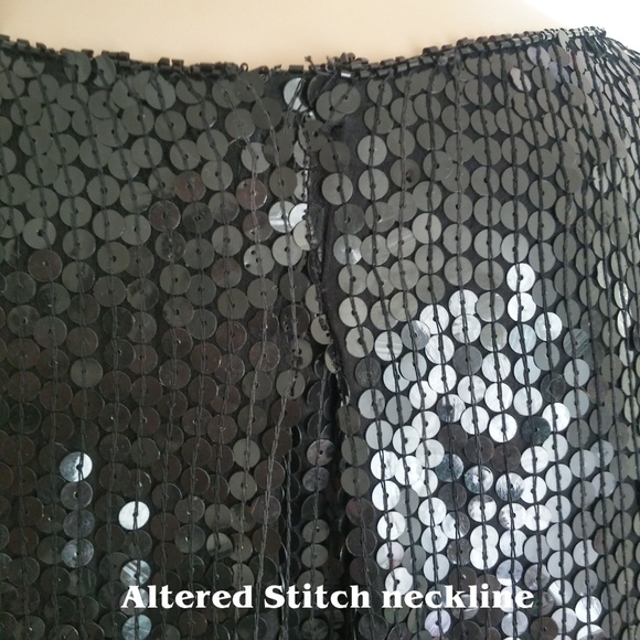 VTG 80s JLB Paris Silk Sequined Floral Top SZ M - Picture 6 of 7